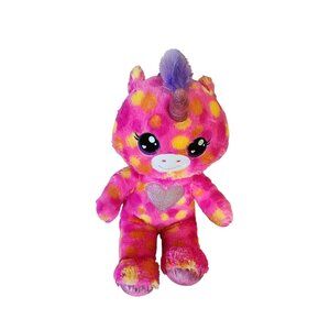 Build A Bear Heartables Unicorn Land Dottie Pink Heart Plush Stuffed Animal 18”